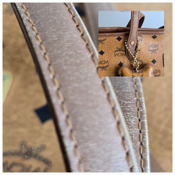 MCM Visetos Tote Bag Cognac - Picture 15 of 16